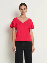 EMMY FLUTTER SLEEVE TEE - Cherry Tarte