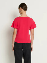 EMMY FLUTTER SLEEVE TEE - Cherry Tarte