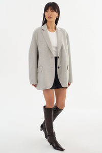 ENNIS OVERSIZED BLAZER - Light Grey