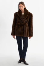 ESCARRA FAUX FUR COAT - Brown
