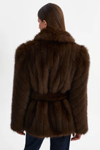 ESCARRA FAUX FUR COAT - Brown