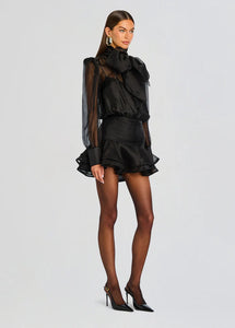 CELANDINE SILK DRESS - Black