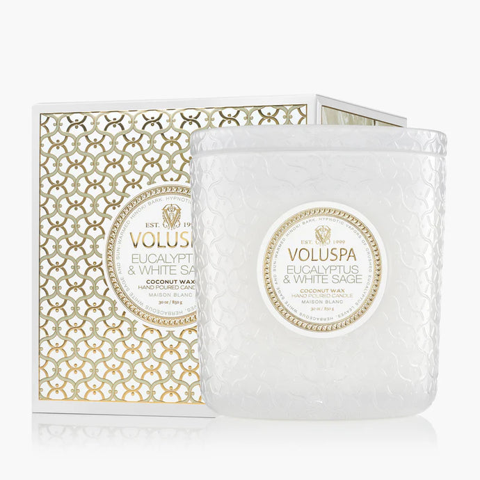 3 WICK LUXE CANDLE - Eucalyptus & White Sage