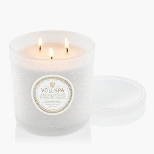 3 WICK LUXE CANDLE - Eucalyptus & White Sage