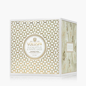 3 WICK LUXE CANDLE - Eucalyptus & White Sage