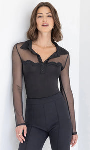 BRIO MESH COMBO TOP - Black