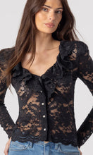 CORSA LACE TOP - Black