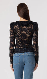 CORSA LACE TOP - Black
