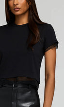 CHRISTELLA LACE COMBO TOP - Black