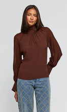NOOR CRYSTAL BLOUSE - Espresso