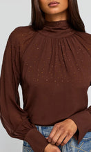 NOOR CRYSTAL BLOUSE - Espresso
