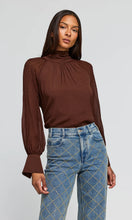 NOOR CRYSTAL BLOUSE - Espresso