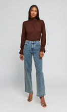 NOOR CRYSTAL BLOUSE - Espresso