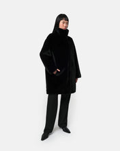 BLAIR FAUX FUR COAT - Black