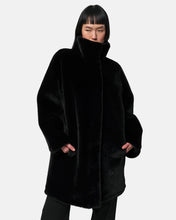 BLAIR FAUX FUR COAT - Black