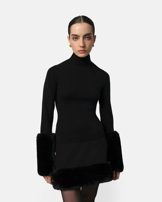 ASPEN CUFF TURTLENECK - Black