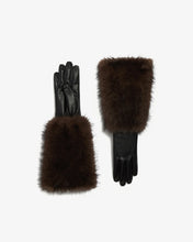 ROBI SABLE GLOVES - Noir Croc/Fauve Multi