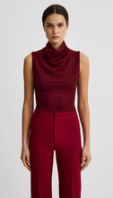 COWL NECK KNIT SHELL - Garnet