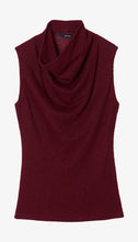 COWL NECK KNIT SHELL - Garnet