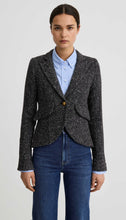 ONE BUTTON BLAZER - Black Heather