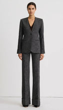 WIDE LEG CUFFED TROUSER - Pepper Tweed