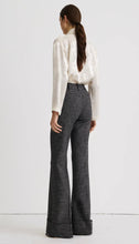 WIDE LEG CUFFED TROUSER - Pepper Tweed