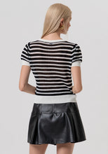STRIPED KNIT SWEATER - Black/Cream