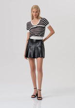 STRIPED KNIT SWEATER - Black/Cream