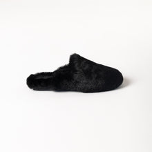 FAUX FUR MULE - Black