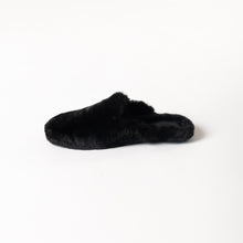 FAUX FUR MULE - Black