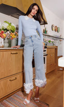 FRIDA LACE TOP - Light Blue