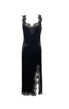 VELVET HARPER DRESS - Black