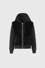 GWENDAL - Reversible Faux Fur Hoodie  Black