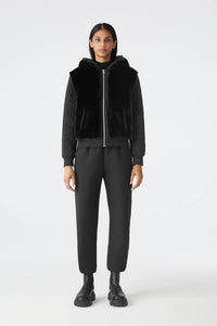GWENDAL - Reversible Faux Fur Hoodie  Black