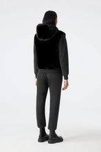 GWENDAL - Reversible Faux Fur Hoodie  Black