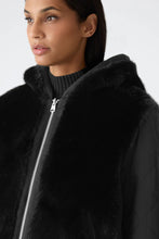 GWENDAL - Reversible Faux Fur Hoodie  Black