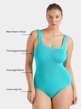 SQUARE NECK COVERAGE - Aqua
