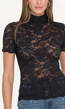 CALLEN LACE TOP - Black