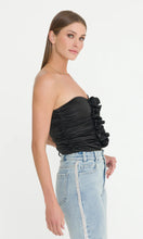 PHOEBE RUFFLE BODYSUIT - Black