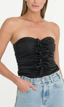 PHOEBE RUFFLE BODYSUIT - Black
