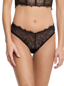 SHEER SEDUCTION THONG - Black