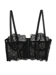 SHEER SEDUCTION BUSTIER - Black