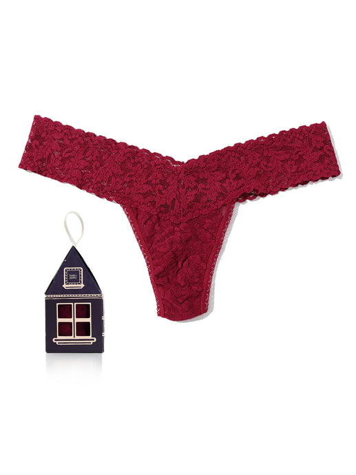 GINGERBREAD HOUSE LOW RISE THONG - Dark Pomegranite
