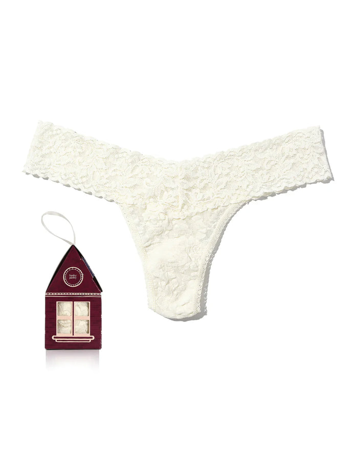GINGERBREAD HOUSE LOW RISE THONG - Marshmallow