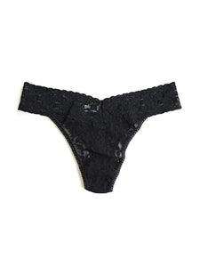 ORIGINAL RISE LACE THONG - Black