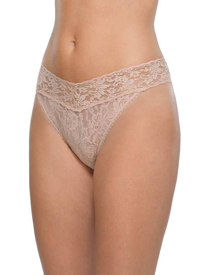 ORIGINAL RISE LACE THONG - CHAI