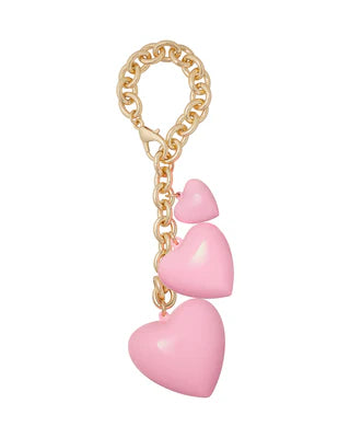 HAPPY HEART BAG CHARM - Pink
