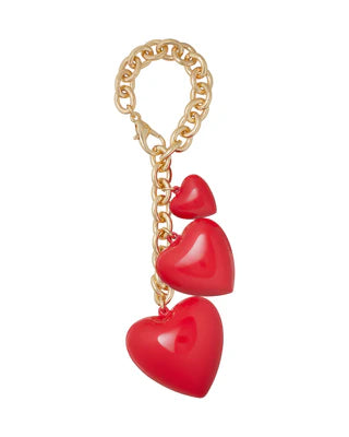 HAPPY HEART BAG CHARM - Red
