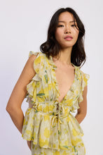 LYDIA PEPLUM TOP- Yellow