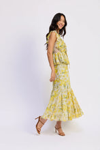 LYDIA PEPLUM TOP- Yellow